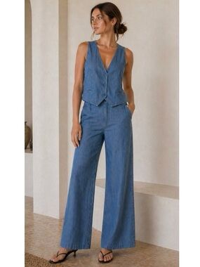 Young Fabulous & Broke Chambray Two-Piece Set (NWT)